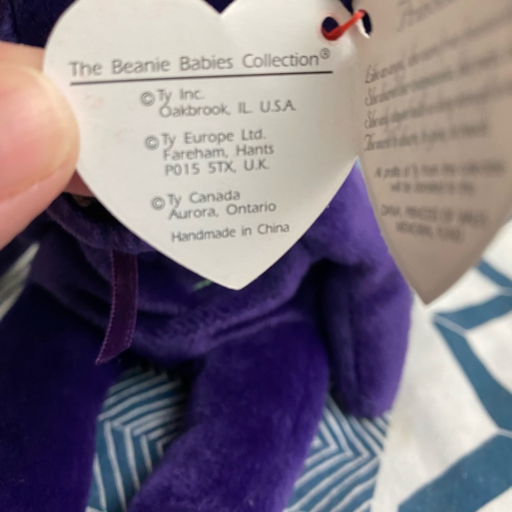 LAST ONE LEFT NEW,RARE PRINCESS BEANIE BABY WITH ERRORS - Picture 6 of 6